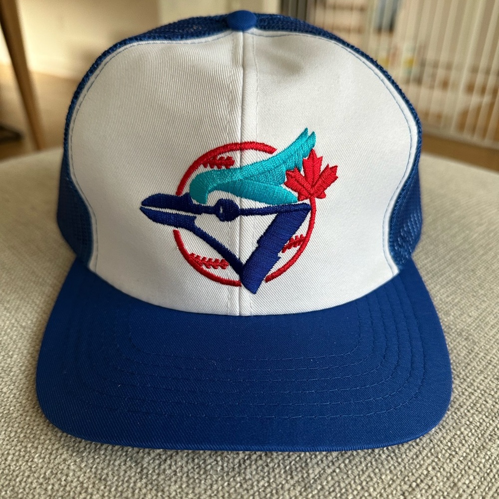 1993 Toronto blue jays Ted fletcher trucker hat cap World Series SnapBack